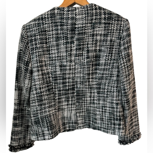 Spenser Jeremy bl/wh/gr Tweed open blazer in sz 12. Perfect w/jeans or dressy! - Picture 2 of 7